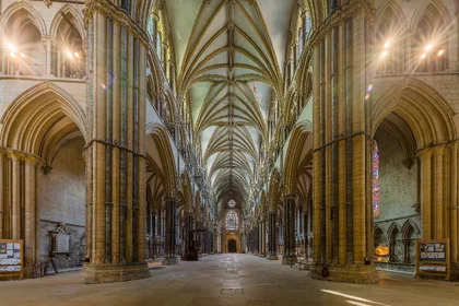 Lincoln Cathedral — the nave looking west